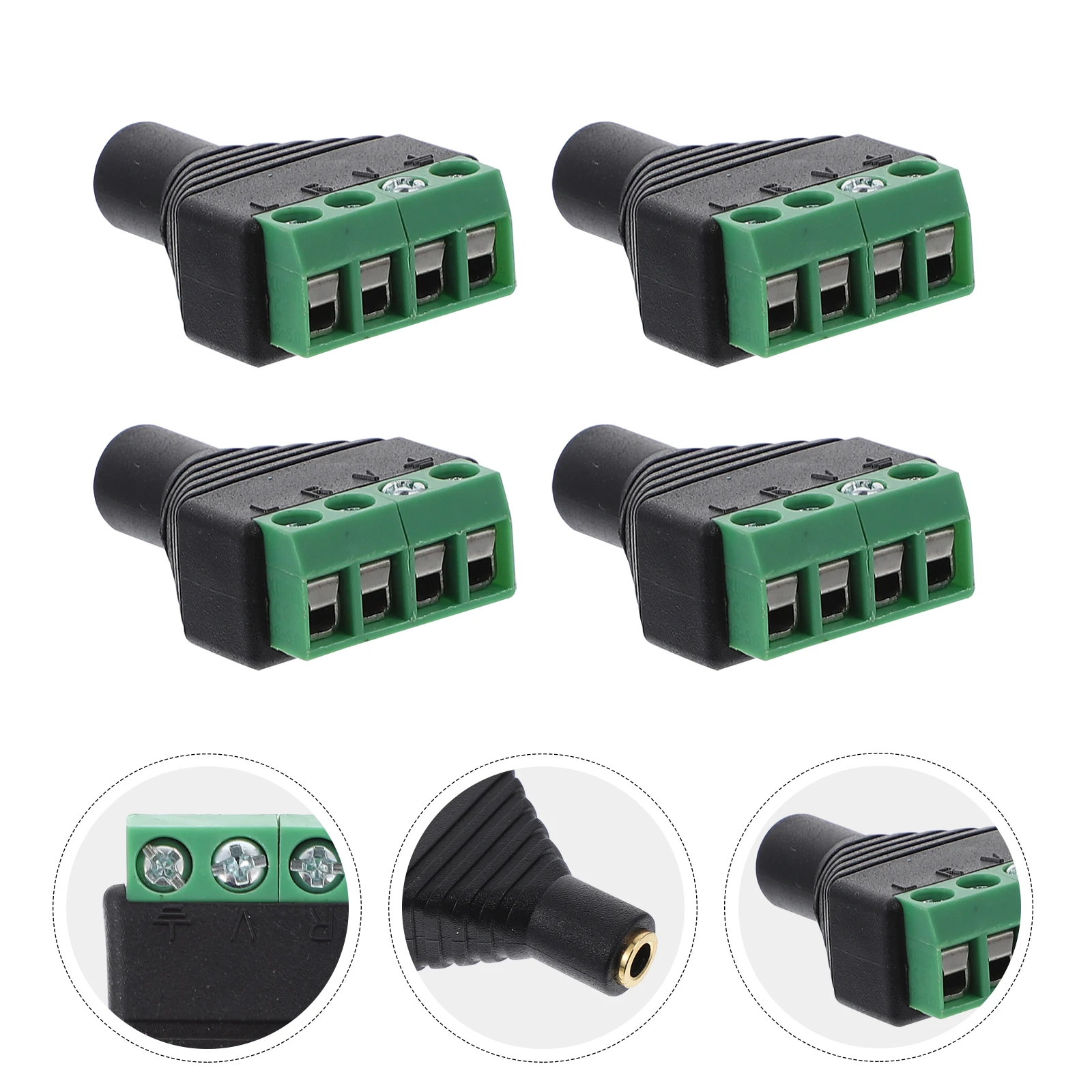 Panel Mount Connector Gold-plated Headphone Plug Adapter Audio Terminal Block Power Supply Green
Panel Mount Connector Gold-plated Headphone Plug Adapter Audio Terminal Block Power Supply Green