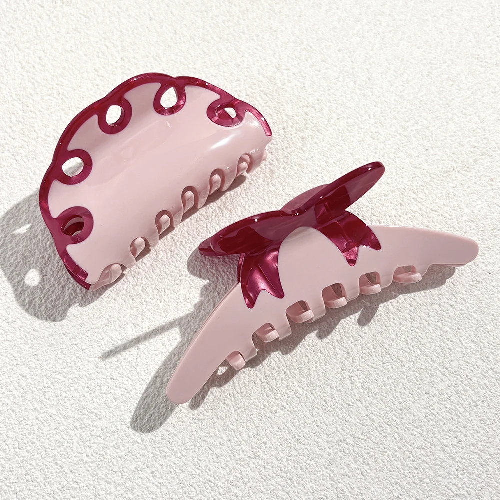 New Acetate Pink Bowknot Wave Semicircle Geometric Hair Claw Clip For Women Girls Fashion Barrettes Hair Accessories Tool Gifts
New Acetate Pink Bowknot Wave Semicircle Geometric Hair Claw Clip For Women Girls Fashion Barrettes Hair Accessories Tool Gifts