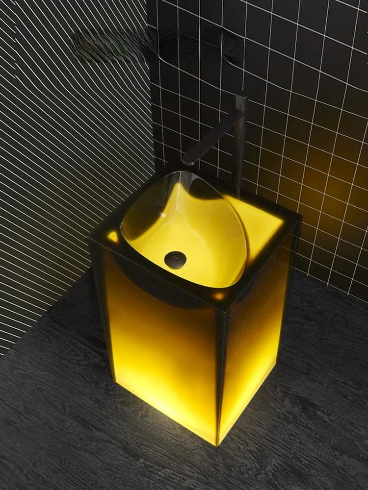 Floor Type Wash Basin Crystal Bathroom Villa Transparent Luminous Column Type Washbasin
Floor Type Wash Basin Crystal Bathroom Villa Transparent Luminous Column Type Washbasin