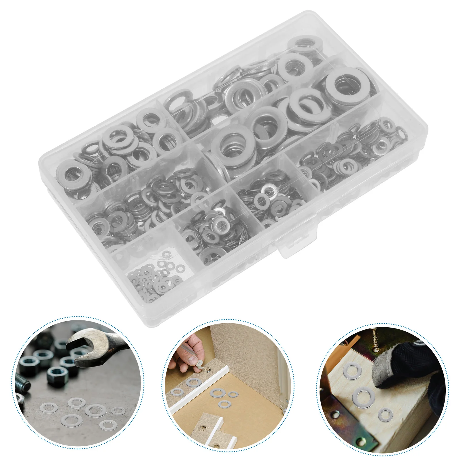 1010Pcs Stainless Steel Washer Set Flat Gasket Kit for Engines Cars Marine Generators Hydraulic Fittings Metal Washers Storage
1010Pcs Stainless Steel Washer Set Flat Gasket Kit for Engines Cars Marine Generators Hydraulic Fittings Metal Washers Storage