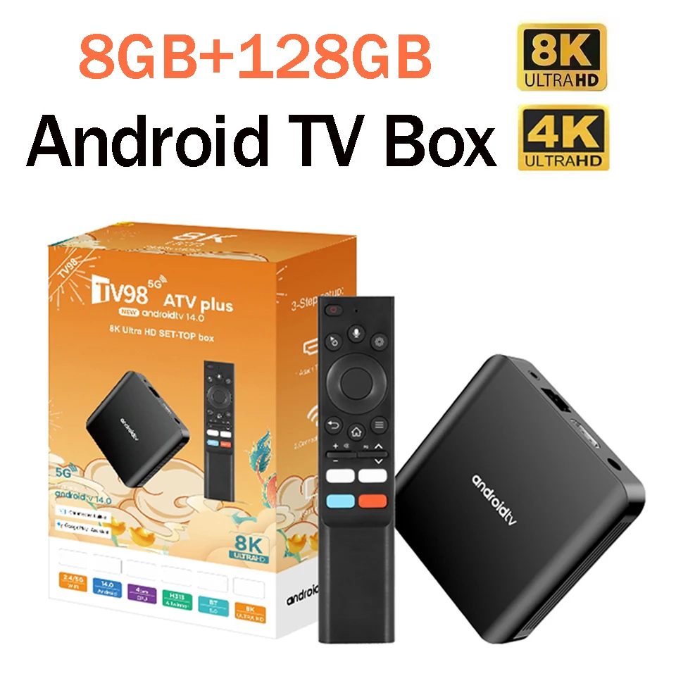 TV Box 5G 4G Dual Wifi BT5.0 Android 14 Voice control HD 8K 4K 8GB 128GB Allwinner H313 quad-core TV98 iptv Goog Smart TV Box
TV Box 5G 4G Dual Wifi BT5.0 Android 14 Voice control HD 8K 4K 8GB 128GB Allwinner H313 quad-core TV98 iptv Goog Smart TV Box