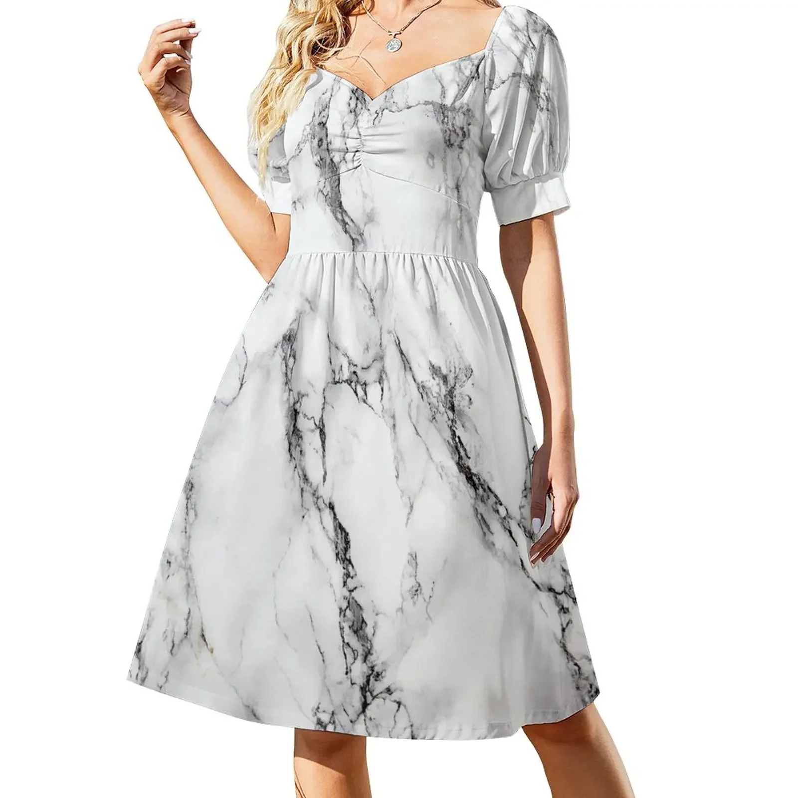 White Marble Image Short-Sleeved Dress elegant dress cocktail dresses luxury evening dresses 2025
White Marble Image Short-Sleeved Dress elegant dress cocktail dresses luxury evening dresses 2025