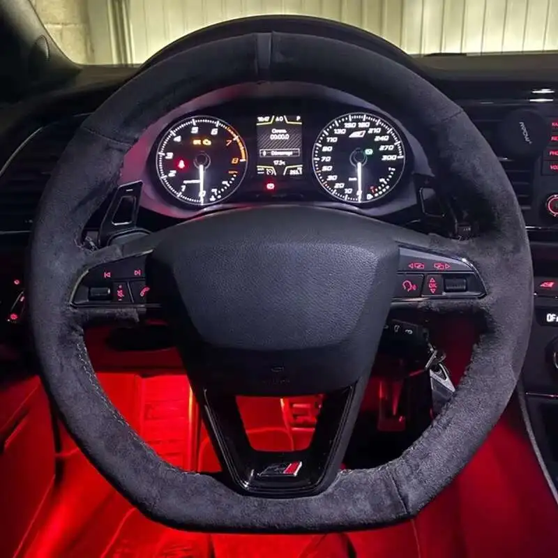 Для Seat Leon Cupra R Leon ST Cupra Leon ST Cupra Ateca Cupra Ateca FR противоскользящий черный замшевый чехол на руль автомобиля
Для Seat Leon Cupra R Leon ST Cupra Leon ST Cupra Ateca Cupra Ateca FR противоскользящий черный замшевый чехол на руль автомобиля