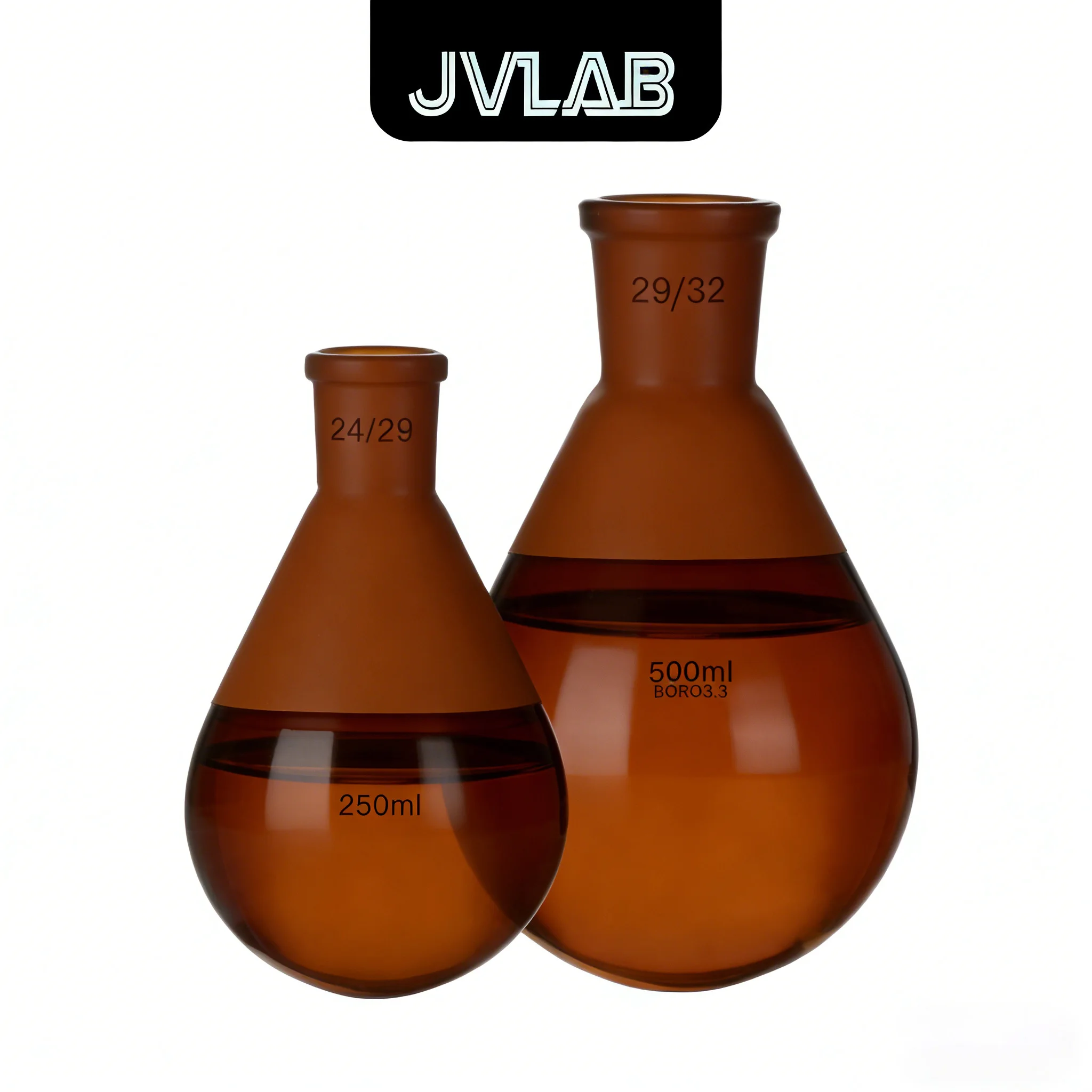 Amber Pear-Shaped Flask Brown Eggplant Flask Single Neck Round Bottom Ground Joint Rotary Evaporation Multi-Spec Available
Amber Pear-Shaped Flask Brown Eggplant Flask Single Neck Round Bottom Ground Joint Rotary Evaporation Multi-Spec Available