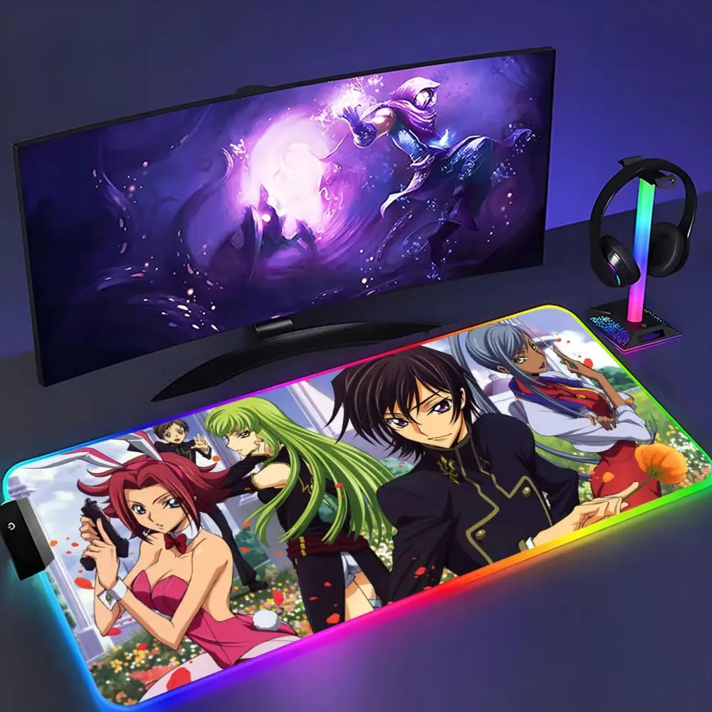 Коврик для мыши Code Geass XXL RGB коврик для мыши Kawaii игровые аксессуары компьютерная клавиатура большой светодиодный настольный коврик с подсветкой коврик для мыши
Коврик для мыши Code Geass XXL RGB коврик для мыши Kawaii игровые аксессуары компьютерная клавиатура большой светодиодный настольный коврик с подсветкой коврик для мыши