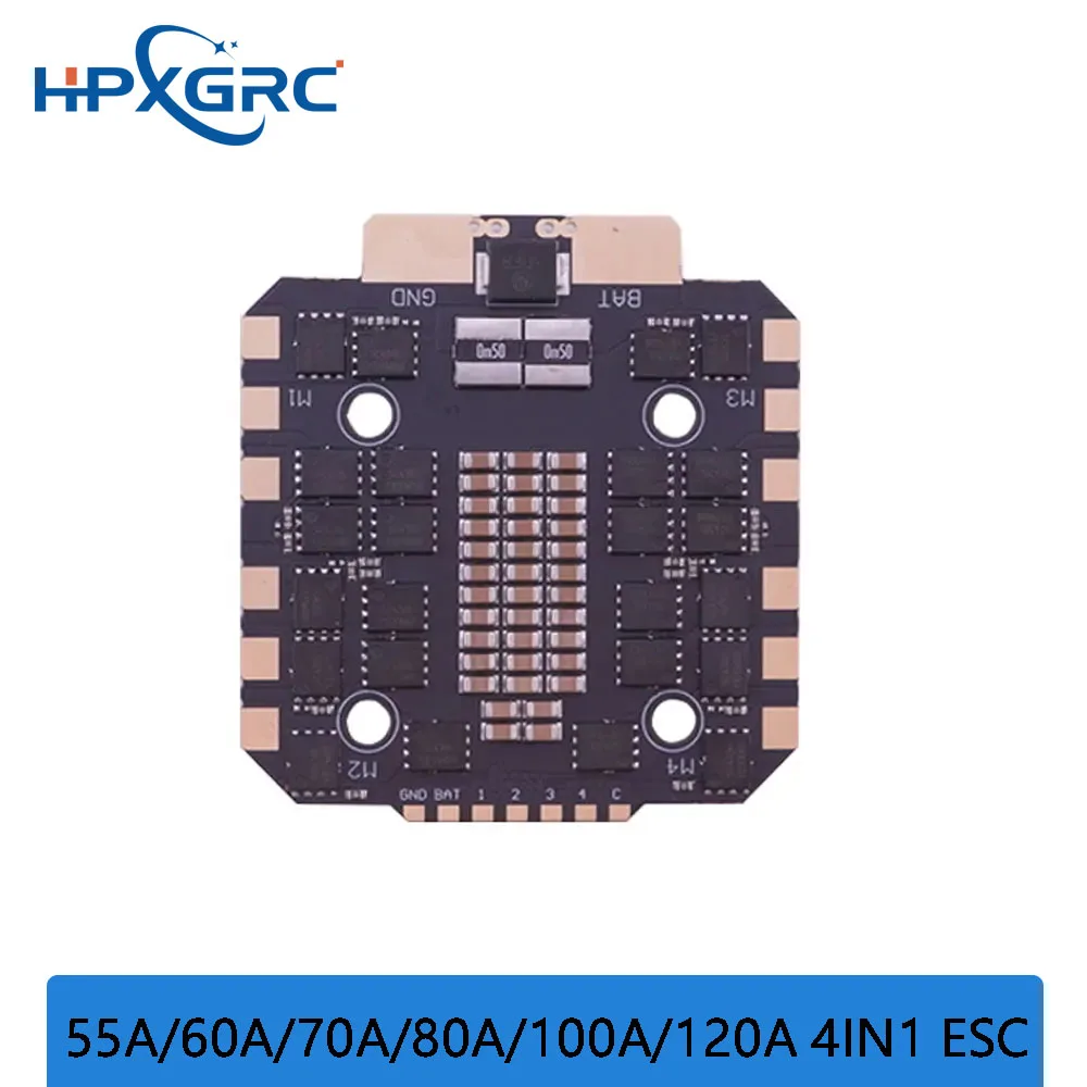 HPXGRC 55A/60A/70A/80A/100A/120A 4IN1 ESC 3-8S 30.5x30.5mm for FPV Racing Drone RC Tools
HPXGRC 55A/60A/70A/80A/100A/120A 4IN1 ESC 3-8S 30.5x30.5mm for FPV Racing Drone RC Tools