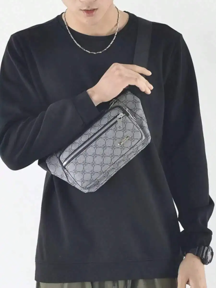 Men Geometric Print Sling Bag Chest Waist Bag Casual Vintage Multi-Functional Portable Bag
Men Geometric Print Sling Bag Chest Waist Bag Casual Vintage Multi-Functional Portable Bag