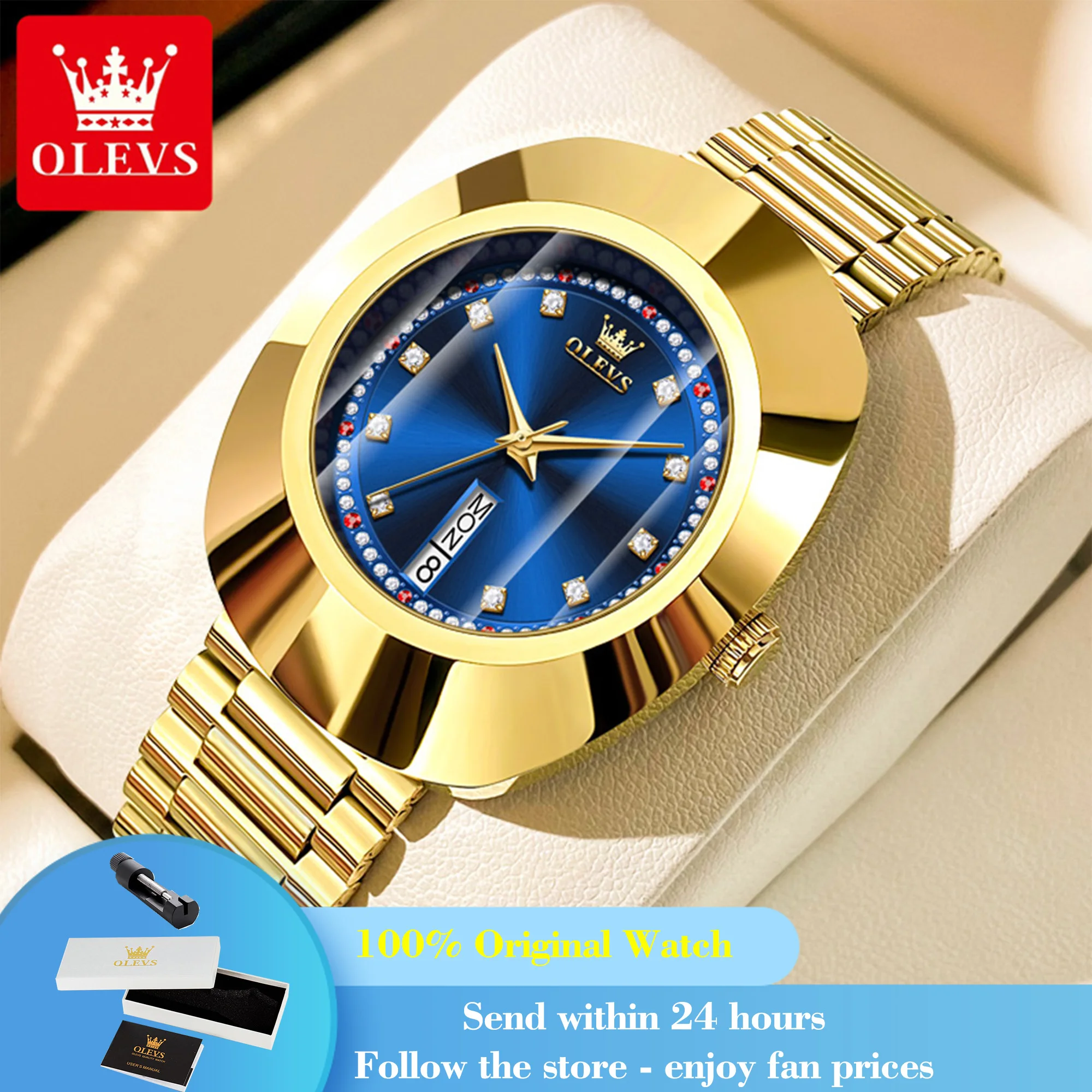 OLEVS 7017 Woman Quartz Watch Luxury Dual Calendar Waterproof Watch For Women Steel Strap Diamond Scale Fashion Wristwatch
OLEVS 7017 Woman Quartz Watch Luxury Dual Calendar Waterproof Watch For Women Steel Strap Diamond Scale Fashion Wristwatch