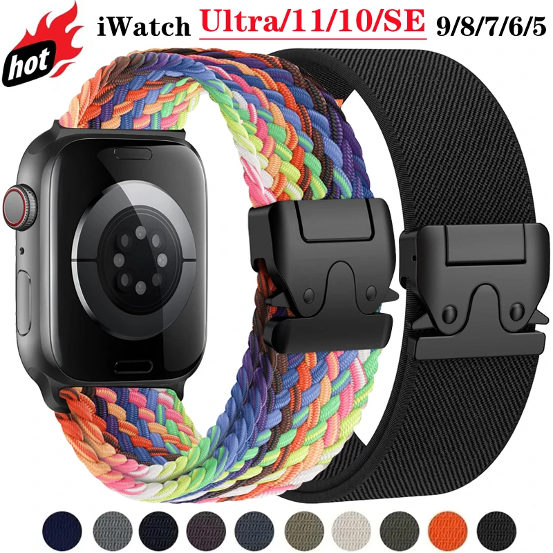 Parachute Straps For Apple Watch Band 46mm 44mm 45mm 40mm 41mm 38 42mm 49mm correa Bracelet IWatch Series Ultra 11 10 9 8 7 6 SE
Parachute Straps For Apple Watch Band 46mm 44mm 45mm 40mm 41mm 38 42mm 49mm correa Bracelet IWatch Series Ultra 11 10 9 8 7 6 SE