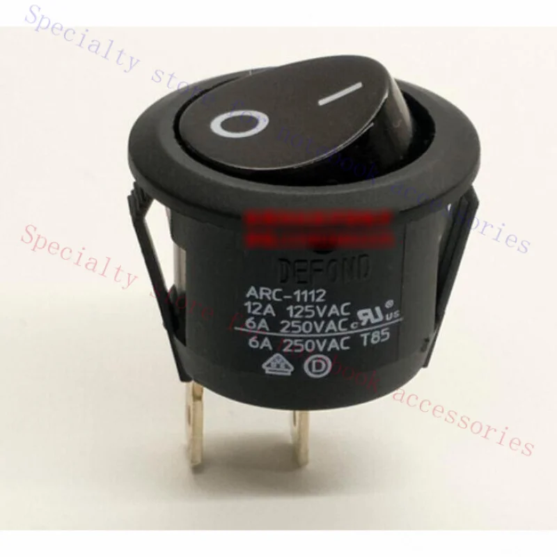 R+ 1PC DEFOND ARC-1112 2pin 2position 6A Round Rocker Switch Black Button
R+ 1PC DEFOND ARC-1112 2pin 2position 6A Round Rocker Switch Black Button