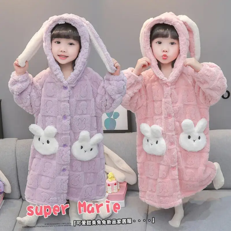 Модные повседневные пальто и топы Kawaii, детская одежда для девочек, осень-зима 2024, фланелевые пижамы, домашняя одежда, халаты, детские банные полотенца для дома
Модные повседневные пальто и топы Kawaii, детская одежда для девочек, осень-зима 2024, фланелевые пижамы, домашняя одежда, халаты, детские банные полотенца для дома