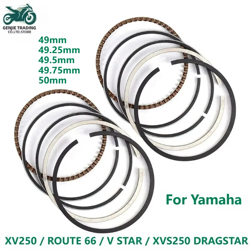 2 шт. 49 мм 49,25 мм 49,5 мм 49,75 мм 50 мм мотоциклетные поршневые кольца для Yamaha XV250 ROUTE 66 VIRAGO XV250XR V STAR XVS250 DRAGSTAR
2 шт. 49 мм 49,25 мм 49,5 мм 49,75 мм 50 мм мотоциклетные поршневые кольца для Yamaha XV250 ROUTE 66 VIRAGO XV250XR V STAR XVS250 DRAGSTAR