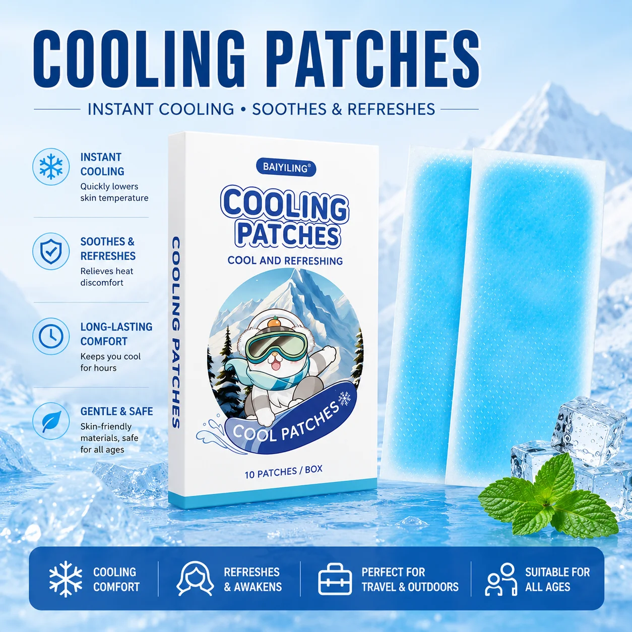 Ice cooling sticker cooling artifact, antipyretic sticker, antipyretic sticker,heat dissipation sticker,physical cooling sticker
Ice cooling sticker cooling artifact, antipyretic sticker, antipyretic sticker,heat dissipation sticker,physical cooling sticker