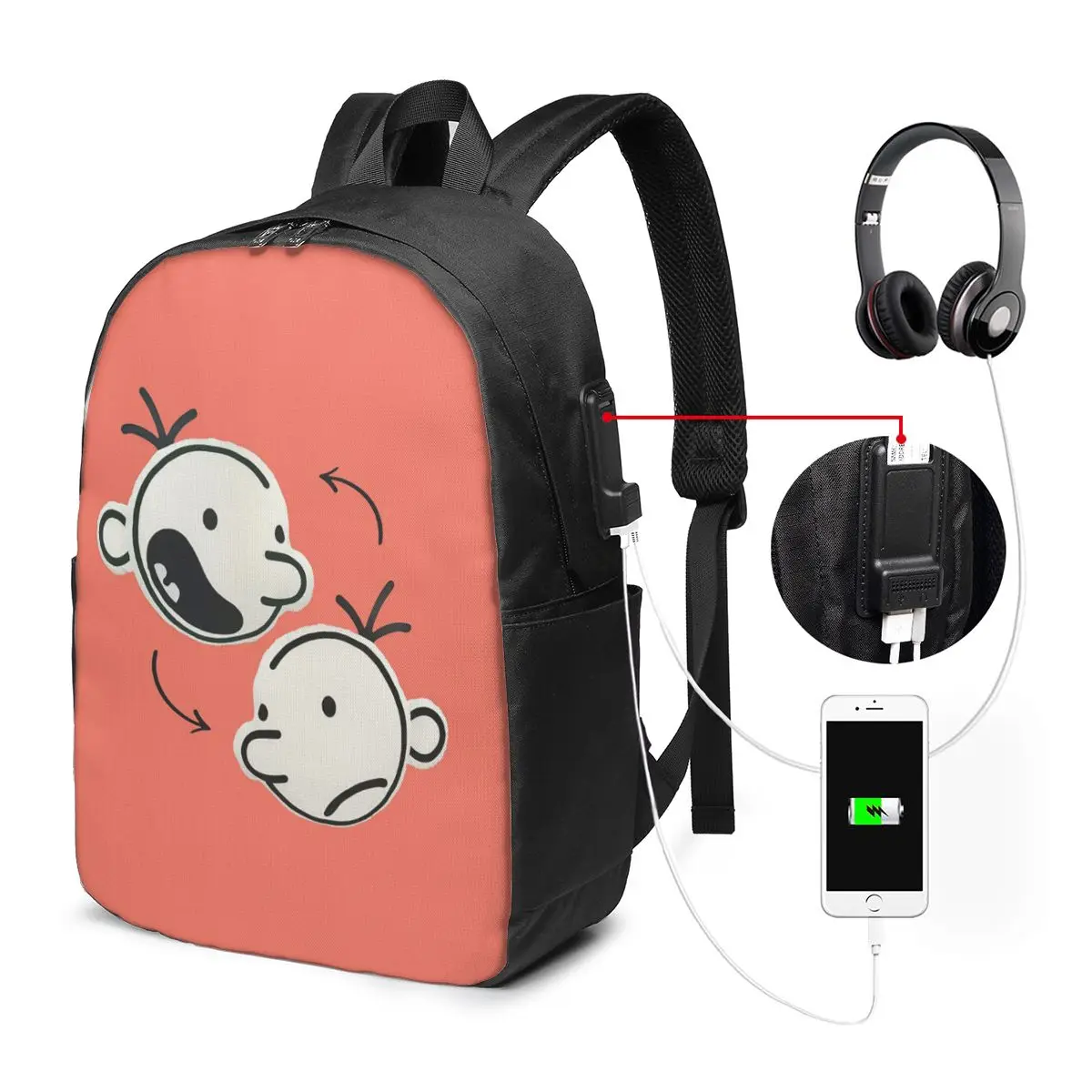 Diary Of A Wimpy Kid Group Backpack Travel Notebook Bag Computer College Student School Bag Laptop Shoulder Bags for Men Women
Diary Of A Wimpy Kid Group Backpack Travel Notebook Bag Computer College Student School Bag Laptop Shoulder Bags for Men Women