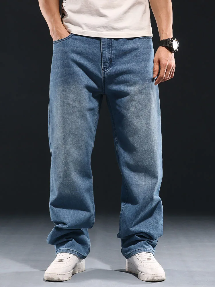 Light blue loose jeans men's versatile all season simple straight leg jeans plus size casual denim long pants men's pants
Light blue loose jeans men's versatile all season simple straight leg jeans plus size casual denim long pants men's pants