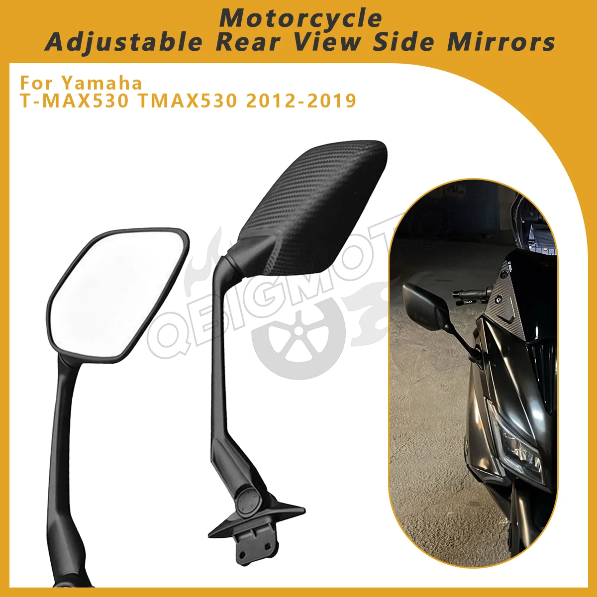 TMAX530 2019-2012 Motorcycle Adjustable Rear View Side Mirrors For Yamaha T-MAX530 T-MAX 530 Left & Right Rearview Accessories
TMAX530 2019-2012 Motorcycle Adjustable Rear View Side Mirrors For Yamaha T-MAX530 T-MAX 530 Left & Right Rearview Accessories
