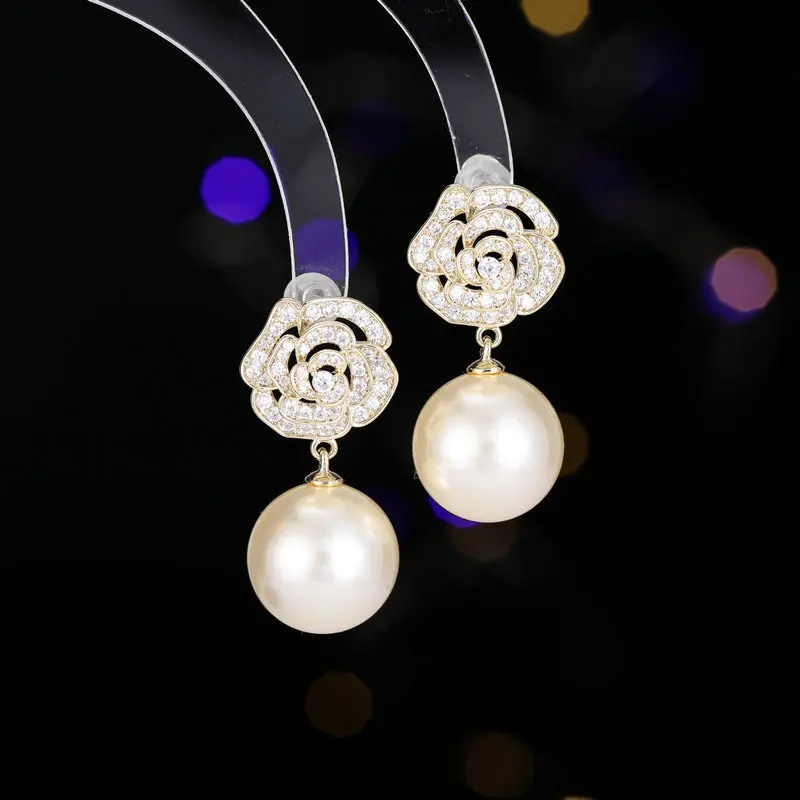 Fashion Light Luxury Hollow Camellia Pearl S925 Silver Needle Elegant Vintage Earrings Versatile Exquisite Simple Drop
Fashion Light Luxury Hollow Camellia Pearl S925 Silver Needle Elegant Vintage Earrings Versatile Exquisite Simple Drop