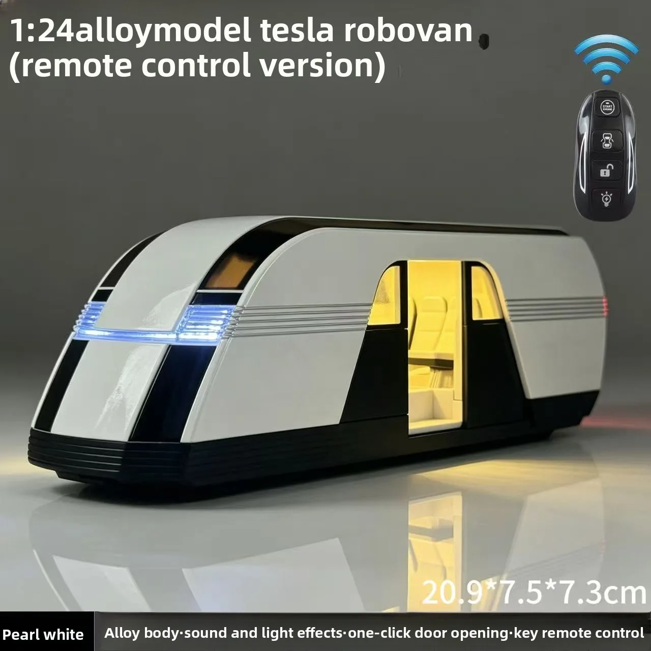1:24 Remote Control Bus Electric Door Opening, Pull Back, Light Sound High-Tech Decoration, Toy for Kids Adult Collection
1:24 Remote Control Bus Electric Door Opening, Pull Back, Light Sound High-Tech Decoration, Toy for Kids Adult Collection
