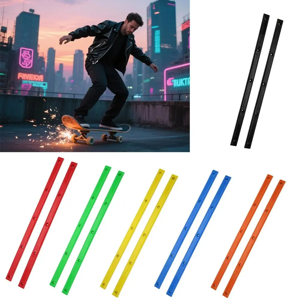 2Pcs Durable ABS Rib Bones Rails Colorful 36.5x1.7cm Skateboard Rail Board Rails Skateboard Deck Guards Colorful
2Pcs Durable ABS Rib Bones Rails Colorful 36.5x1.7cm Skateboard Rail Board Rails Skateboard Deck Guards Colorful
