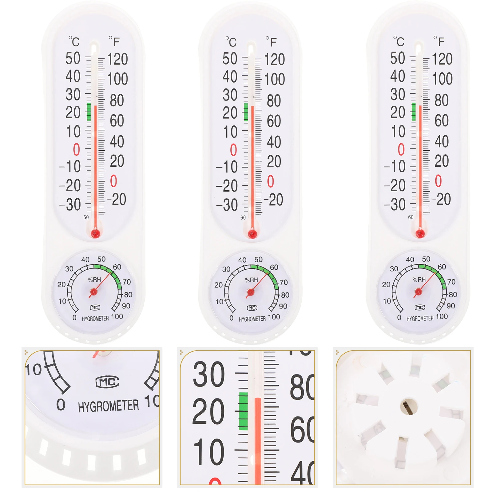 3pcs Hygrometer Thermometer Indoor Outdoor Wall Mounted Temperature Humidity Monitor Large Numbers Weather Gauge
3pcs Hygrometer Thermometer Indoor Outdoor Wall Mounted Temperature Humidity Monitor Large Numbers Weather Gauge