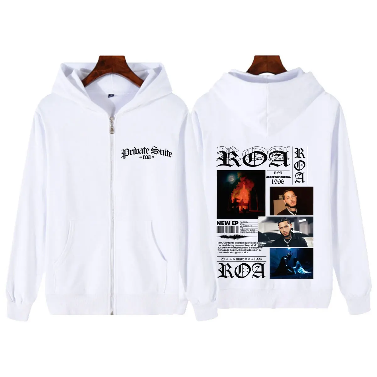 Rapper Roa New Album 2026 Tour Print Print Zip Up Hoodie Men Women Hip-hop Hoodies Vintage Loose Casual Zipper Jacket Streetwear
Rapper Roa New Album 2026 Tour Print Print Zip Up Hoodie Men Women Hip-hop Hoodies Vintage Loose Casual Zipper Jacket Streetwear