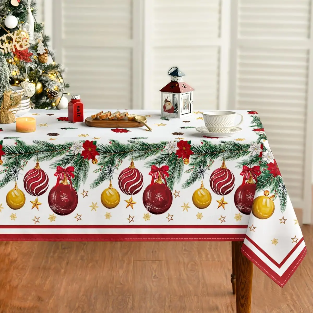 Christmas Pine Needles Xmas Ball Waterproof Tablecloth Table Decor Washable Kitchen Dining Tablecloth Christmas Decorations
Christmas Pine Needles Xmas Ball Waterproof Tablecloth Table Decor Washable Kitchen Dining Tablecloth Christmas Decorations