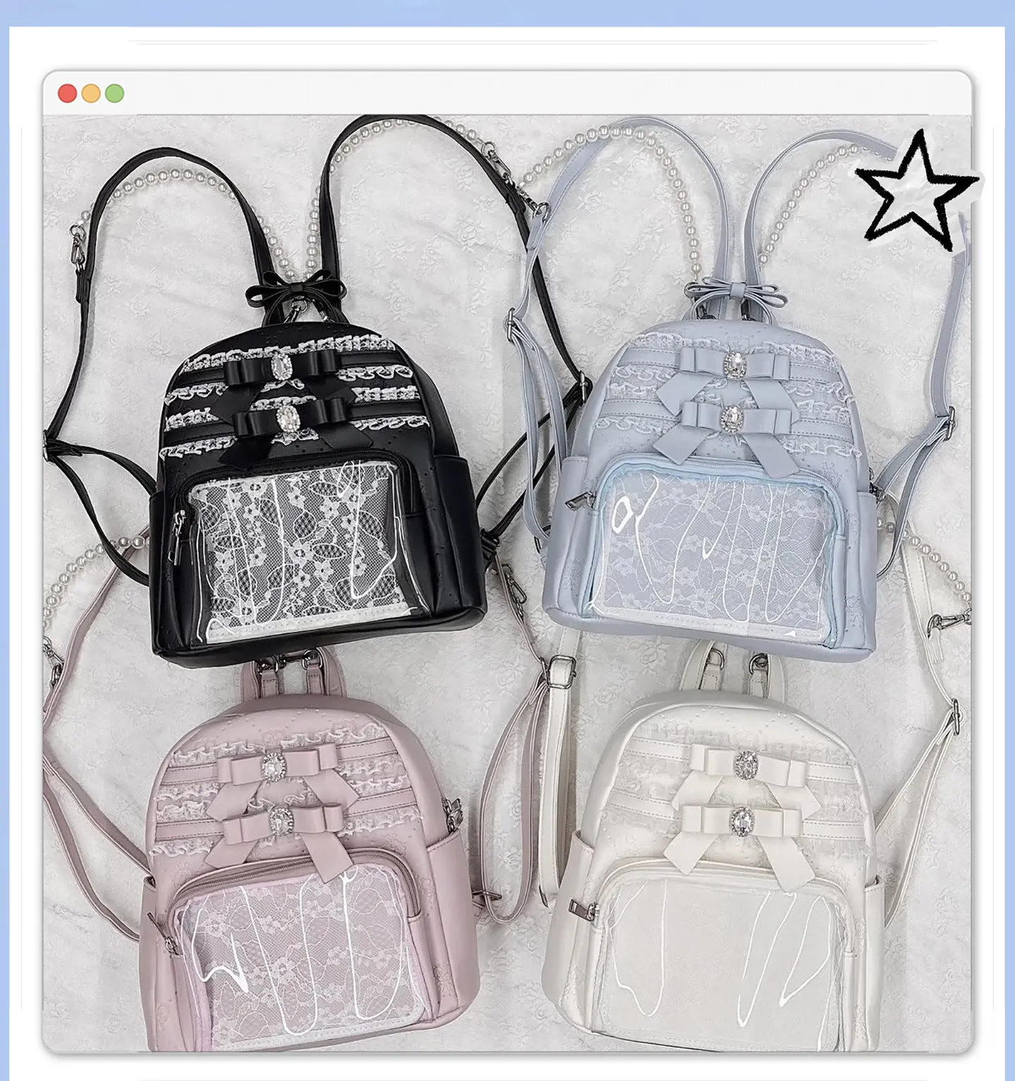 Y2K Backpacks for Girls Cute Lace Bow Ita Backpack Women's PU Leather Mini Backpack for Daily Travel & Cosplay Women's Bags
Y2K Backpacks for Girls Cute Lace Bow Ita Backpack Women's PU Leather Mini Backpack for Daily Travel & Cosplay Women's Bags