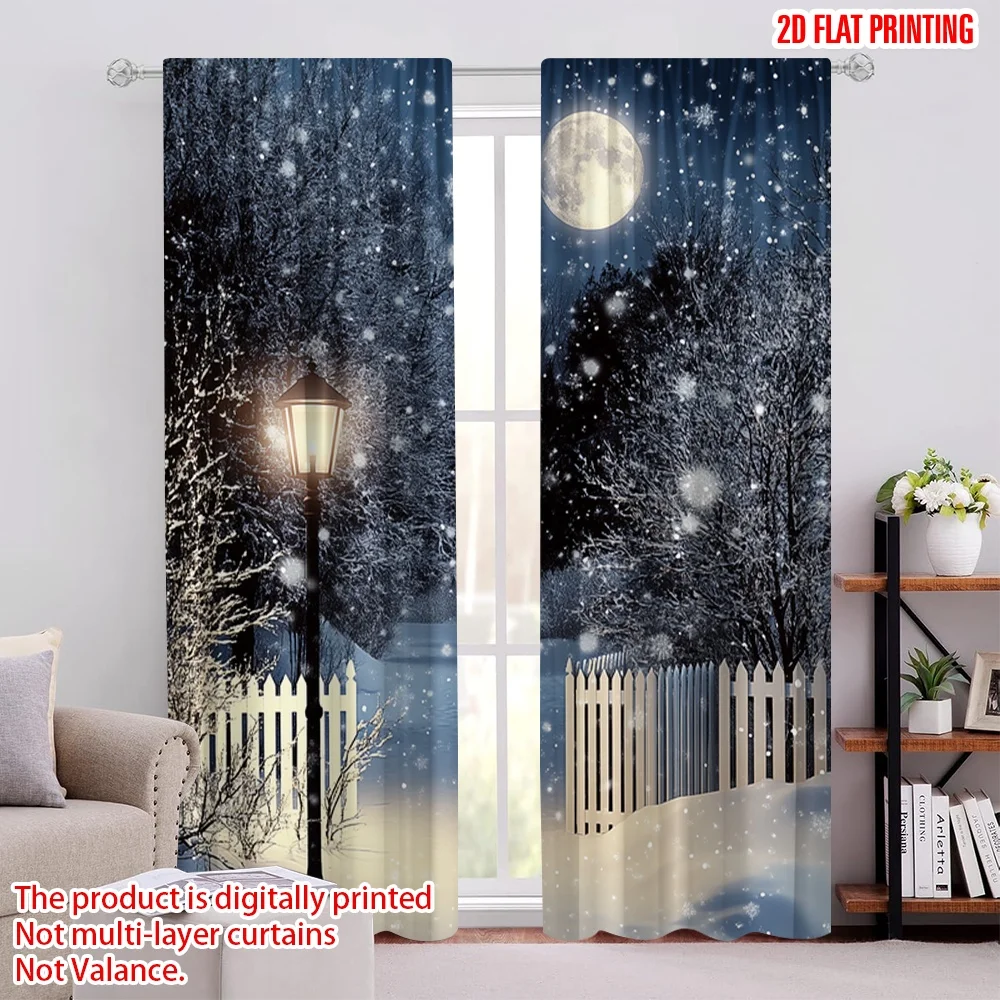 2Pcs 2D Flat PrintingChristmas Curtains Winter Forest Landscape Snowy Christmas Pine Tree Natural Scene Suitable For Bedroom
2Pcs 2D Flat PrintingChristmas Curtains Winter Forest Landscape Snowy Christmas Pine Tree Natural Scene Suitable For Bedroom