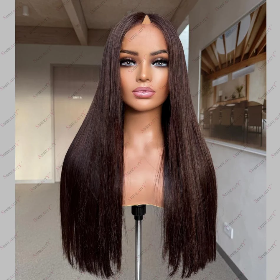 Brown Silky Straight Human Hair Remy Indian Machine Made U Part Wigs Black Women Easy Wear Glueless V Part Wig with Clips Combs
Brown Silky Straight Human Hair Remy Indian Machine Made U Part Wigs Black Women Easy Wear Glueless V Part Wig with Clips Combs