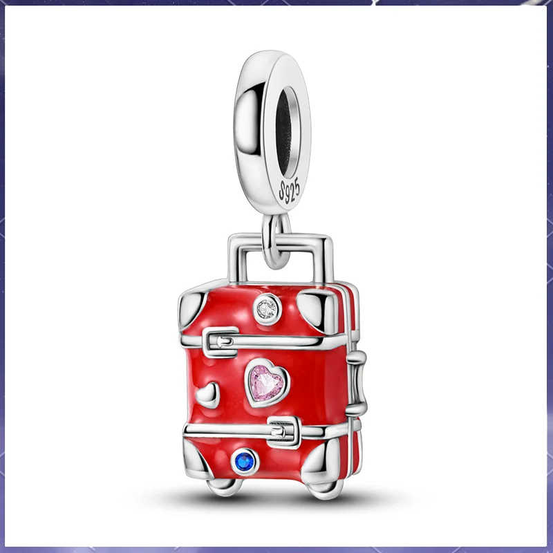 Подвеска для багажа из серебра 925 пробы, подходящая для оригинальных браслетов, создание модных ювелирных ожерелий для женщин
Подвеска для багажа из серебра 925 пробы, подходящая для оригинальных браслетов, создание модных ювелирных ожерелий для женщин