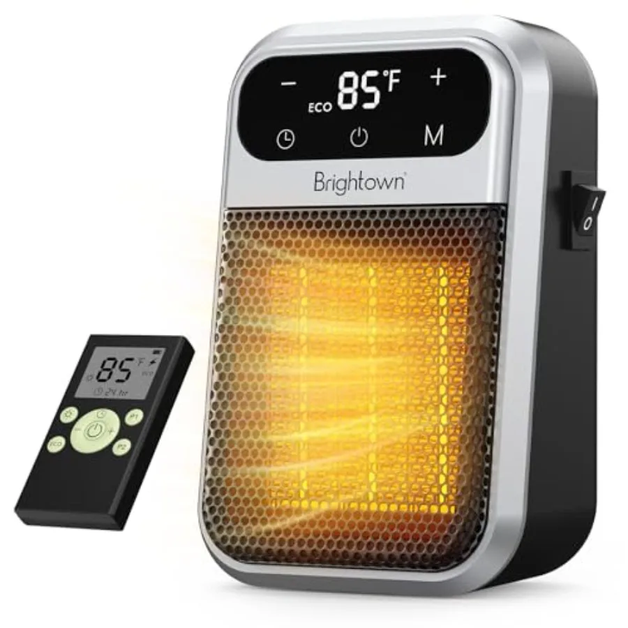 800W Plug in Heater with Remote - Outlet Space Heater with Touch LED Display, Small Electric Wall Heaters for Indoor Use with A
800W Plug in Heater with Remote - Outlet Space Heater with Touch LED Display, Small Electric Wall Heaters for Indoor Use with A