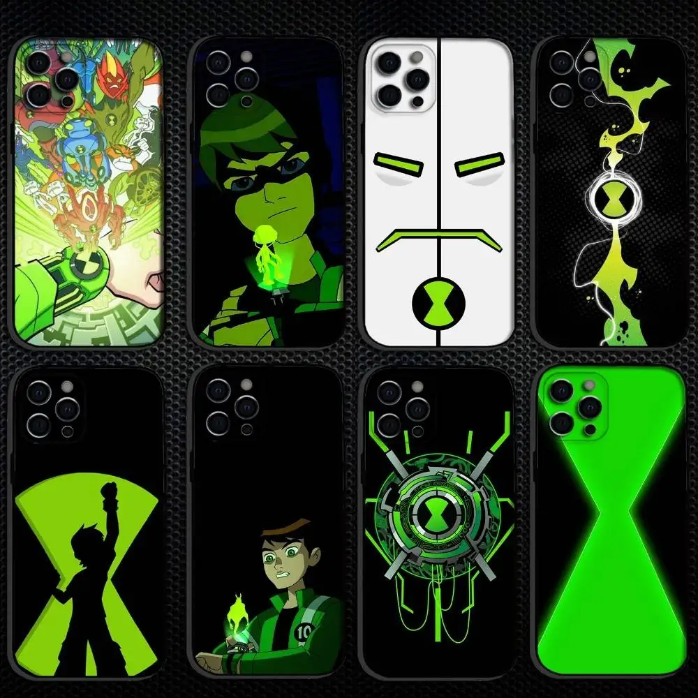 B-Ben 10 Cartoon Phone Case For iPhone 16,15,14,13,12,11 Plus,Pro Max, Soft Silicone Black Cover
B-Ben 10 Cartoon Phone Case For iPhone 16,15,14,13,12,11 Plus,Pro Max, Soft Silicone Black Cover