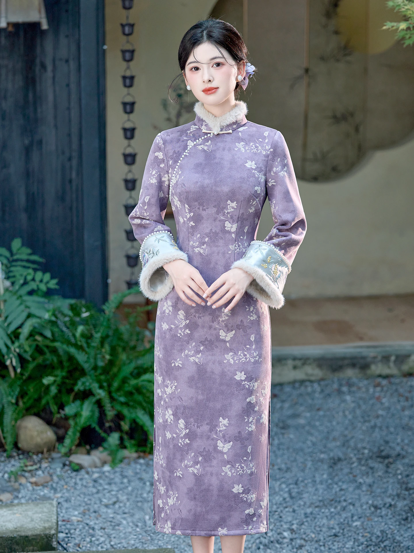 Thiened Fce Young Sle Long Sve Flag Robe Vintage Chinese Sle Warmth Slimming Design Daily Wear Polyester Fiber
Thiened Fce Young Sle Long Sve Flag Robe Vintage Chinese Sle Warmth Slimming Design Daily Wear Polyester Fiber