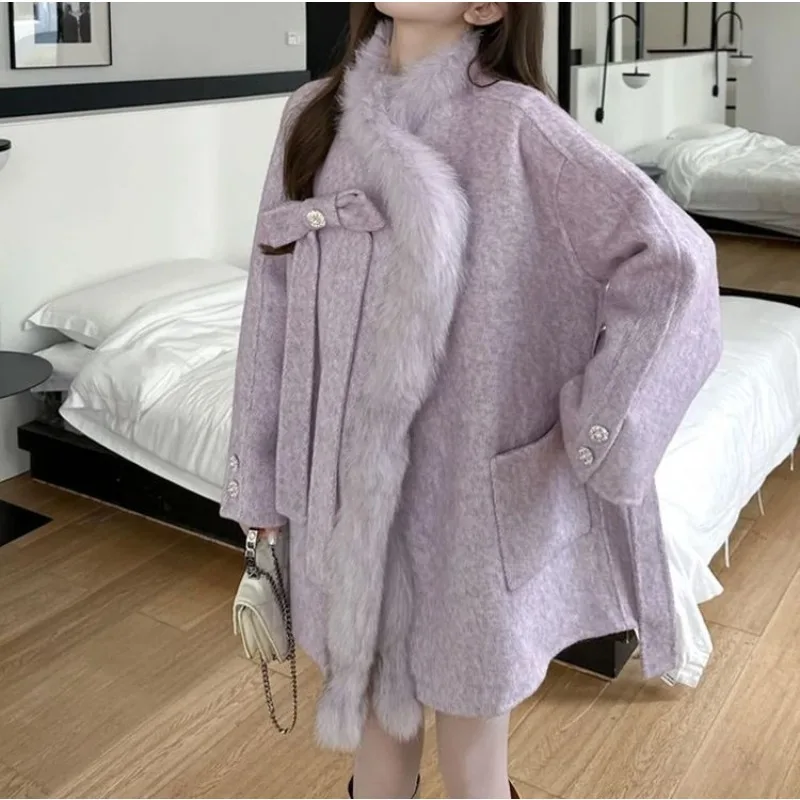 2025 Winter New Daughter High-end Woolen Coat Bow Temperament Woolen Coat
2025 Winter New Daughter High-end Woolen Coat Bow Temperament Woolen Coat