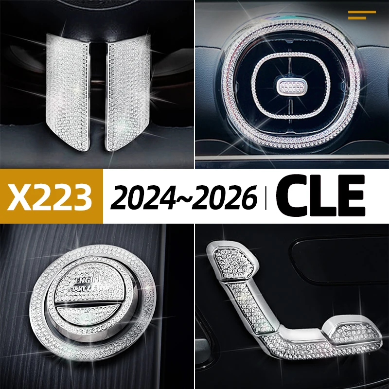 For Mercedes-Benz W223 CLE Series 2024-2026 CLE300 CLE260 Car Interior Steering Wheel Air Outlet Diamond Decoration
For Mercedes-Benz W223 CLE Series 2024-2026 CLE300 CLE260 Car Interior Steering Wheel Air Outlet Diamond Decoration