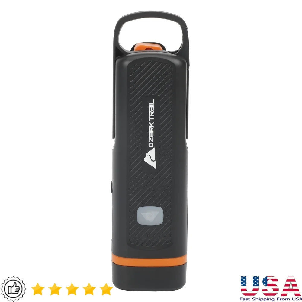 300 Lumen LED Emergency Flashlight Hand Crank Rechargeable Power Bank Carabiner Clip Ideal Camping Hiking Roadside Use
300 Lumen LED Emergency Flashlight Hand Crank Rechargeable Power Bank Carabiner Clip Ideal Camping Hiking Roadside Use
