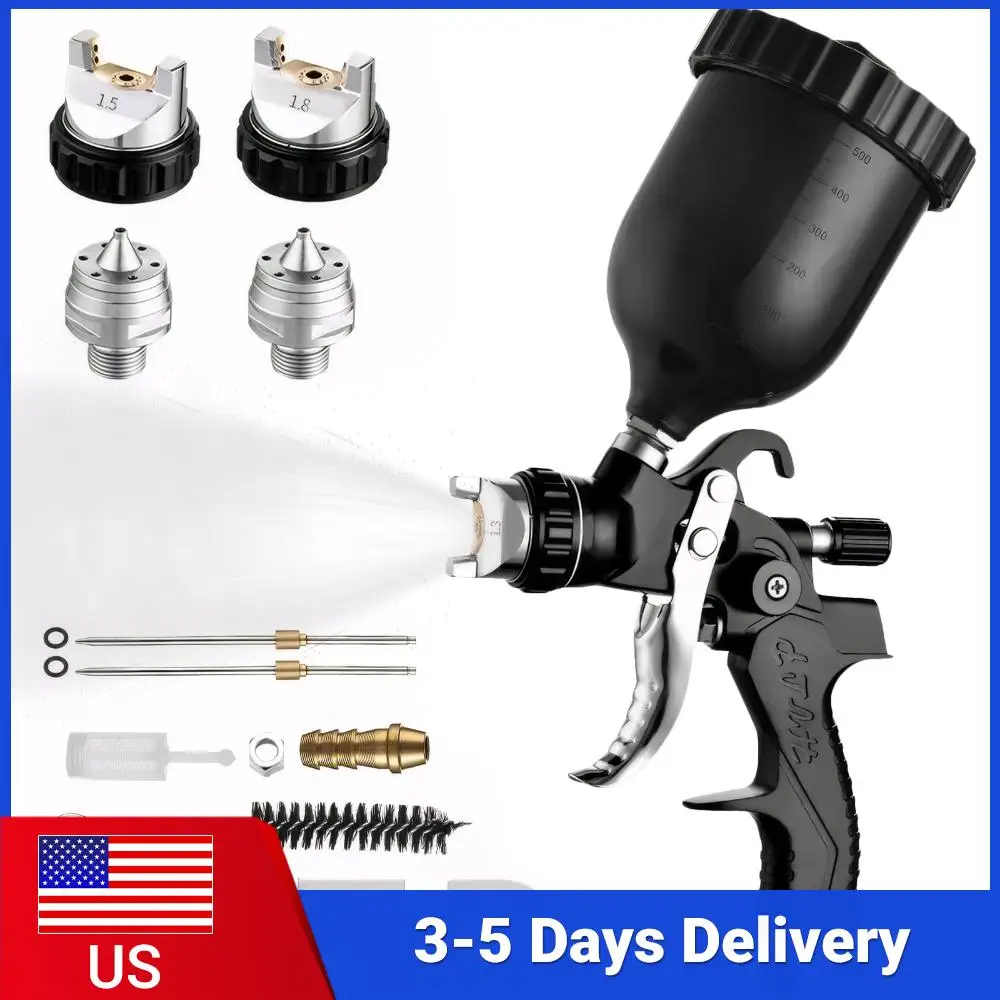 Профессиональный пневматический краскопульт с адаптером, аэрограф для покраски автомобилей, мебели и металлических поверхностей
Профессиональный пневматический краскопульт с адаптером, аэрограф для покраски автомобилей, мебели и металлических поверхностей