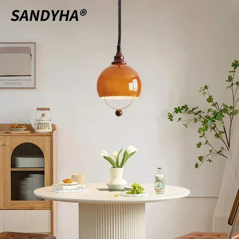 SANDYHAF Middle Aged Glass Chandelier Extendable Dining Room Bar Table Light LED Lamp Parlor Bedroom Dining Table Lights Fixture
SANDYHAF Middle Aged Glass Chandelier Extendable Dining Room Bar Table Light LED Lamp Parlor Bedroom Dining Table Lights Fixture