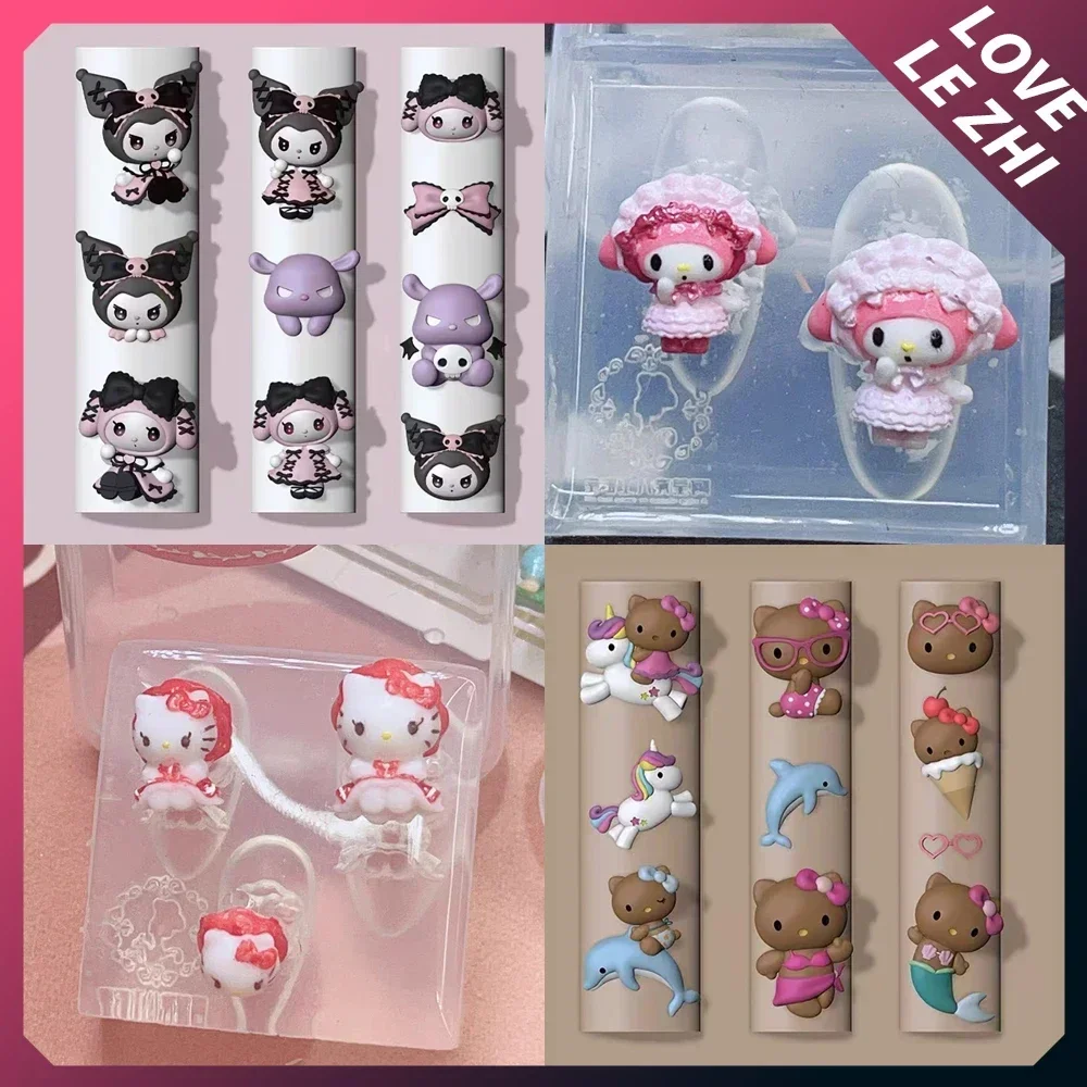 Kawaii Sanrio Hello Kitty Kuromi My Melody 3D Acrylic Nail Art Mold Accessories Diy Silicone Cartoon Nails Carving Mold Charms
Kawaii Sanrio Hello Kitty Kuromi My Melody 3D Acrylic Nail Art Mold Accessories Diy Silicone Cartoon Nails Carving Mold Charms