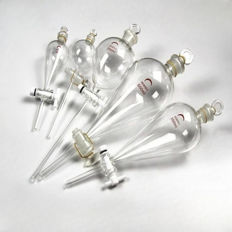 30ml 60ml 125ml 250ml 500ml 1000ml Pear-shaped High Borosilicate Glass Separate Funnel with PTFE/glass Stopcock for Lab Use
30ml 60ml 125ml 250ml 500ml 1000ml Pear-shaped High Borosilicate Glass Separate Funnel with PTFE/glass Stopcock for Lab Use