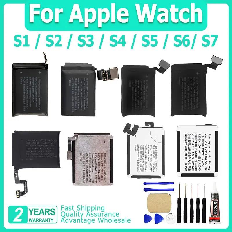 New Replacement Battery For Apple Watch Series SE 7 6 5 4 3 2 1 Bateria For IWatch S1 S2 S3 LTE S4 S5 S6 S7 38/40/41/42/44/45/4
New Replacement Battery For Apple Watch Series SE 7 6 5 4 3 2 1 Bateria For IWatch S1 S2 S3 LTE S4 S5 S6 S7 38/40/41/42/44/45/4