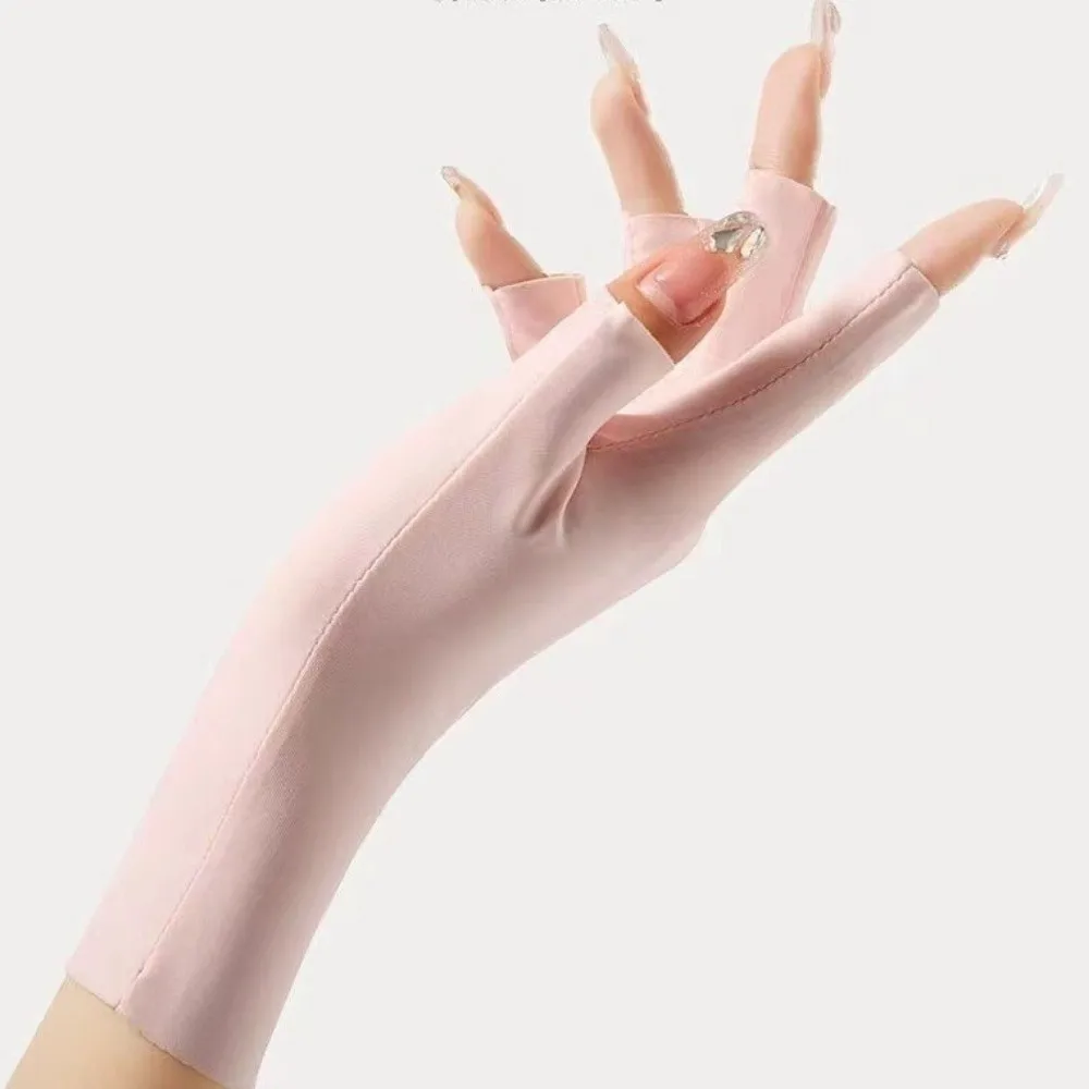 Breathable Solid Color Sun Protection Gloves Thin Anti-Uv Women Fingerless Gloves Ice Silk Anti-skid Half-Finger Mitten Driving
Breathable Solid Color Sun Protection Gloves Thin Anti-Uv Women Fingerless Gloves Ice Silk Anti-skid Half-Finger Mitten Driving