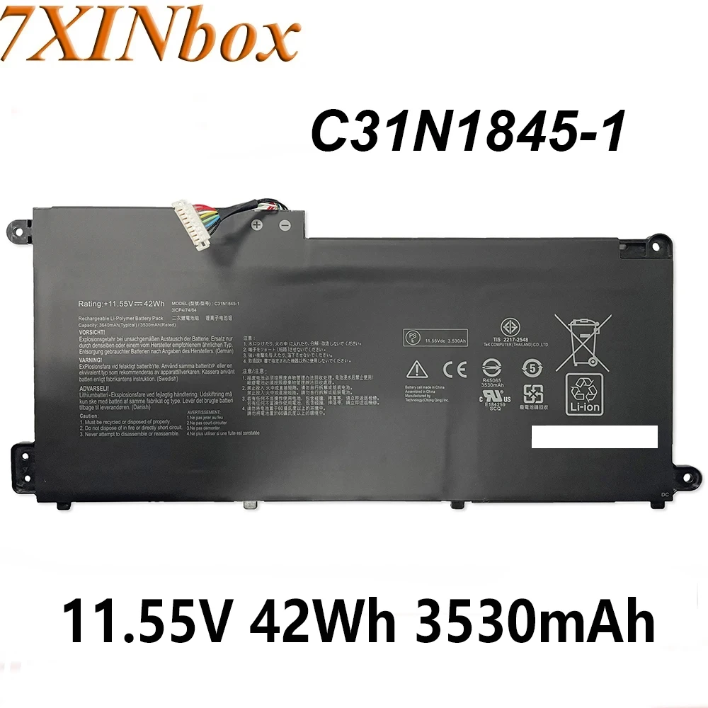 7XINbox 11.55V 42Wh 3530mAh C31N1845-1 Laptop Battery For Asus Chromebook Flip C436FA C436FADS599T C436FADS599T C436FADS599TW
7XINbox 11.55V 42Wh 3530mAh C31N1845-1 Laptop Battery For Asus Chromebook Flip C436FA C436FADS599T C436FADS599T C436FADS599TW