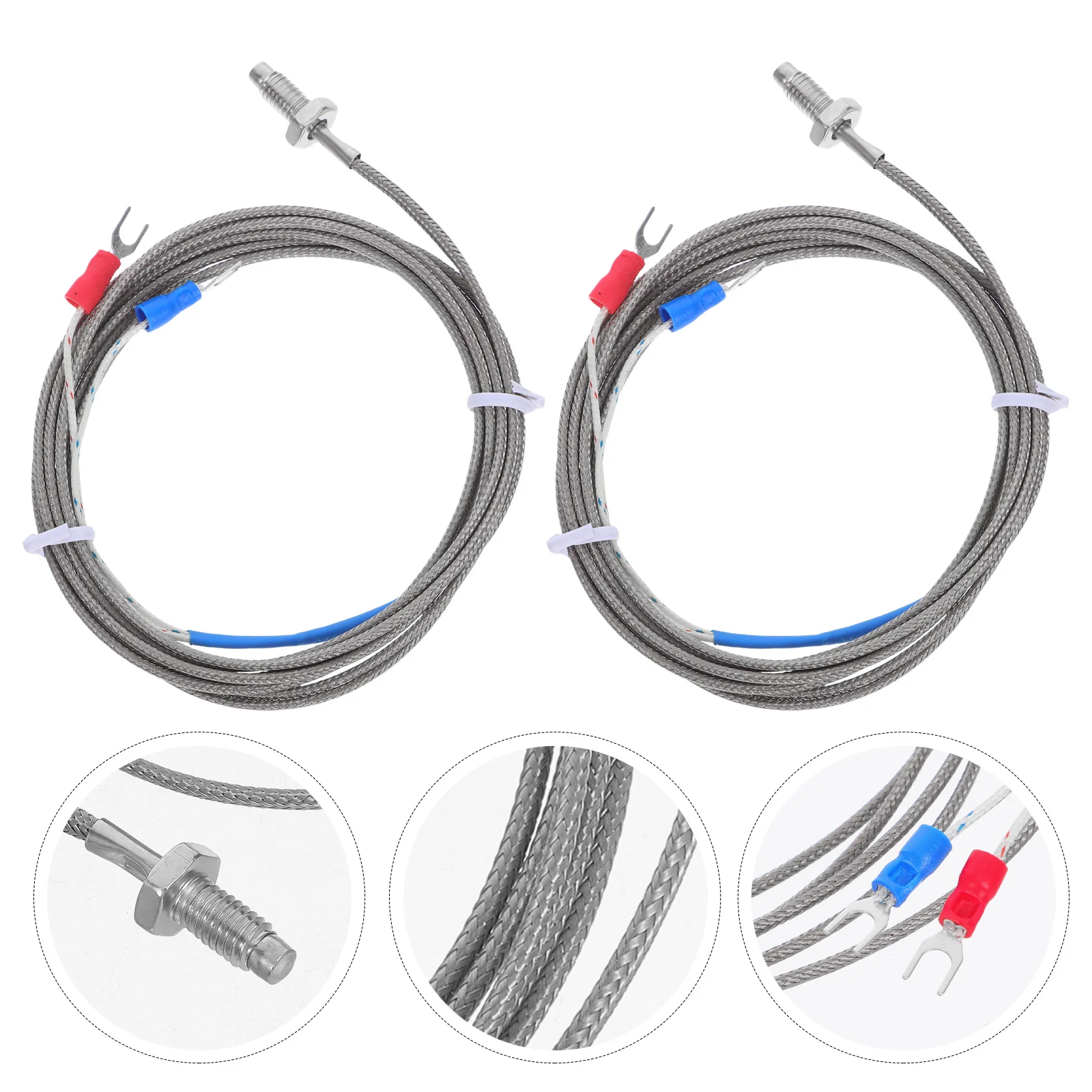 2Pcs K Thermocouple Sensor Probe M6 Thread High Precision 2 Meter Cable Length Industrial Thermocouple Temperature Probe
2Pcs K Thermocouple Sensor Probe M6 Thread High Precision 2 Meter Cable Length Industrial Thermocouple Temperature Probe