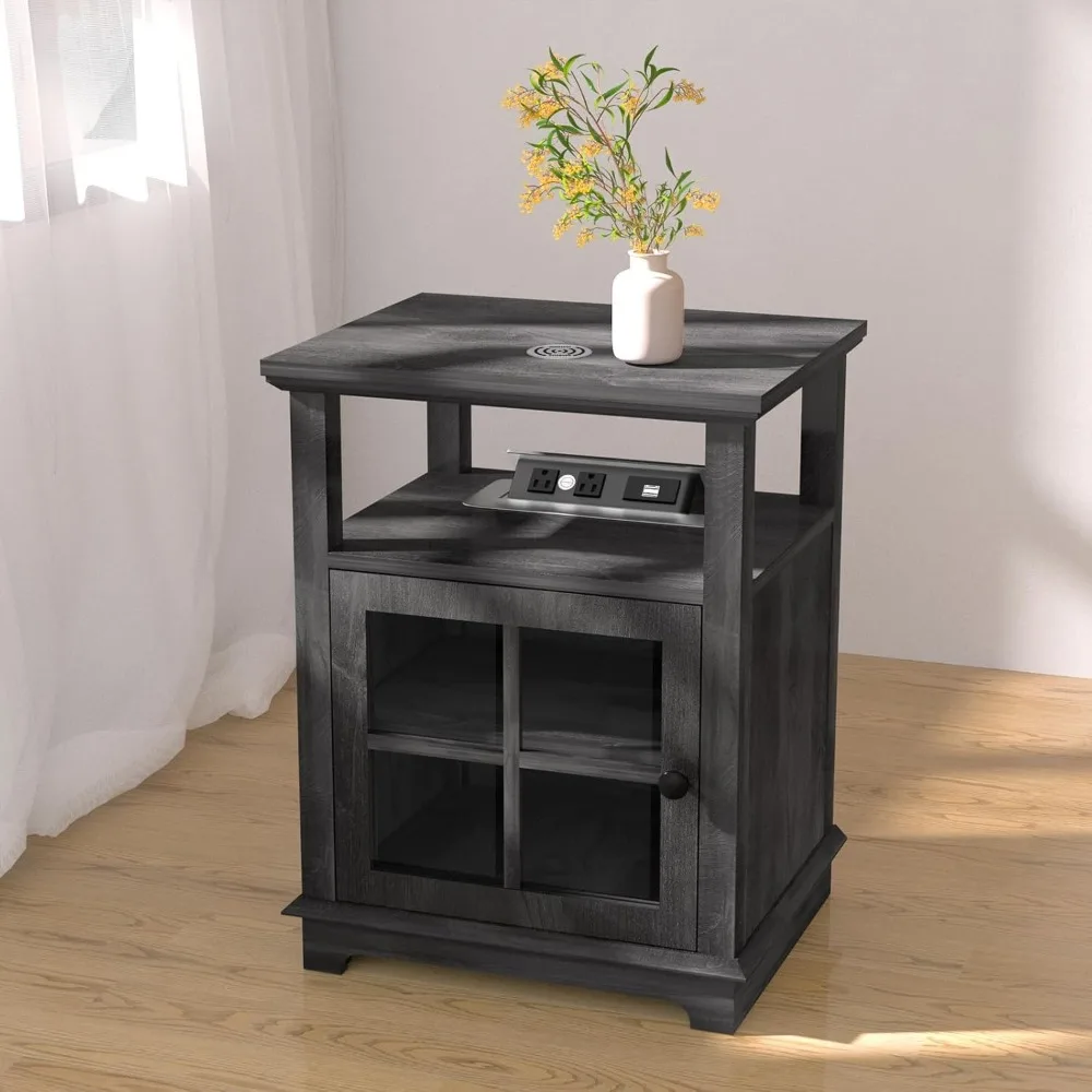 18-дюймовый торцевой столик с беспроводной зарядной станцией, квадратная тумбочка с местом для хранения вещей для спальни, приставной столик для дивана с USB-портом для Livi
18-дюймовый торцевой столик с беспроводной зарядной станцией, квадратная тумбочка с местом для хранения вещей для спальни, приставной столик для дивана с USB-портом для Livi