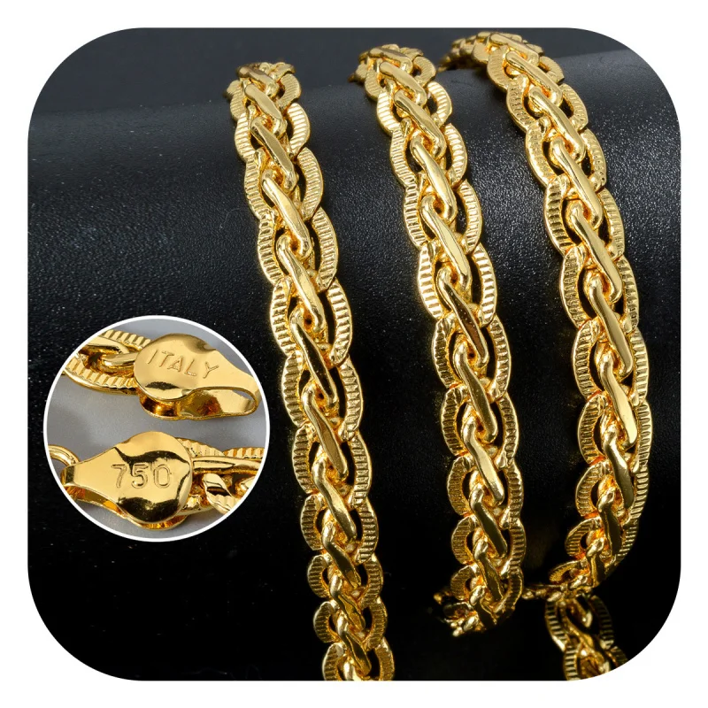 18K Fashion Jewelry Woven Heavy Chain Necklace Unisex Hip Hop European American Style Punk Statement Piece
18K Fashion Jewelry Woven Heavy Chain Necklace Unisex Hip Hop European American Style Punk Statement Piece