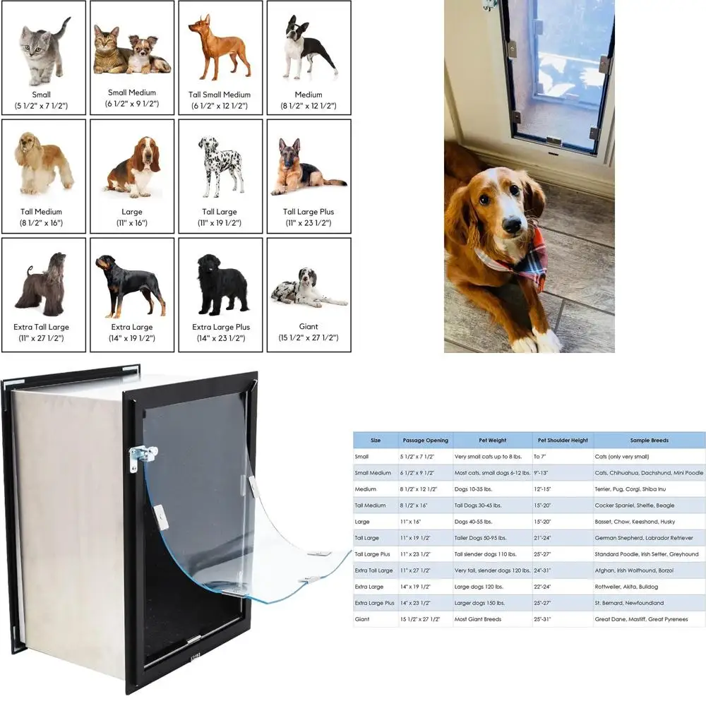 Adjustable Pet Tunnel for Cats and Dogs, Fits Walls Up to 10, Energy-Efficient, Secure with Locking Cover, Requires Skilled Inst
Adjustable Pet Tunnel for Cats and Dogs, Fits Walls Up to 10, Energy-Efficient, Secure with Locking Cover, Requires Skilled Inst