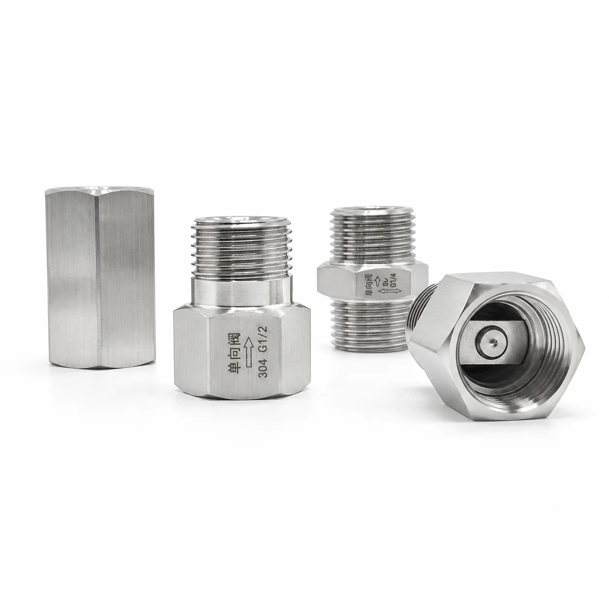 Straight 304 Stainless Steel Single Check Valve BSP Thread Male To Female 1/4" 1/2" 3/4" 1" Internal External Thread Check Valve
Straight 304 Stainless Steel Single Check Valve BSP Thread Male To Female 1/4" 1/2" 3/4" 1" Internal External Thread Check Valve