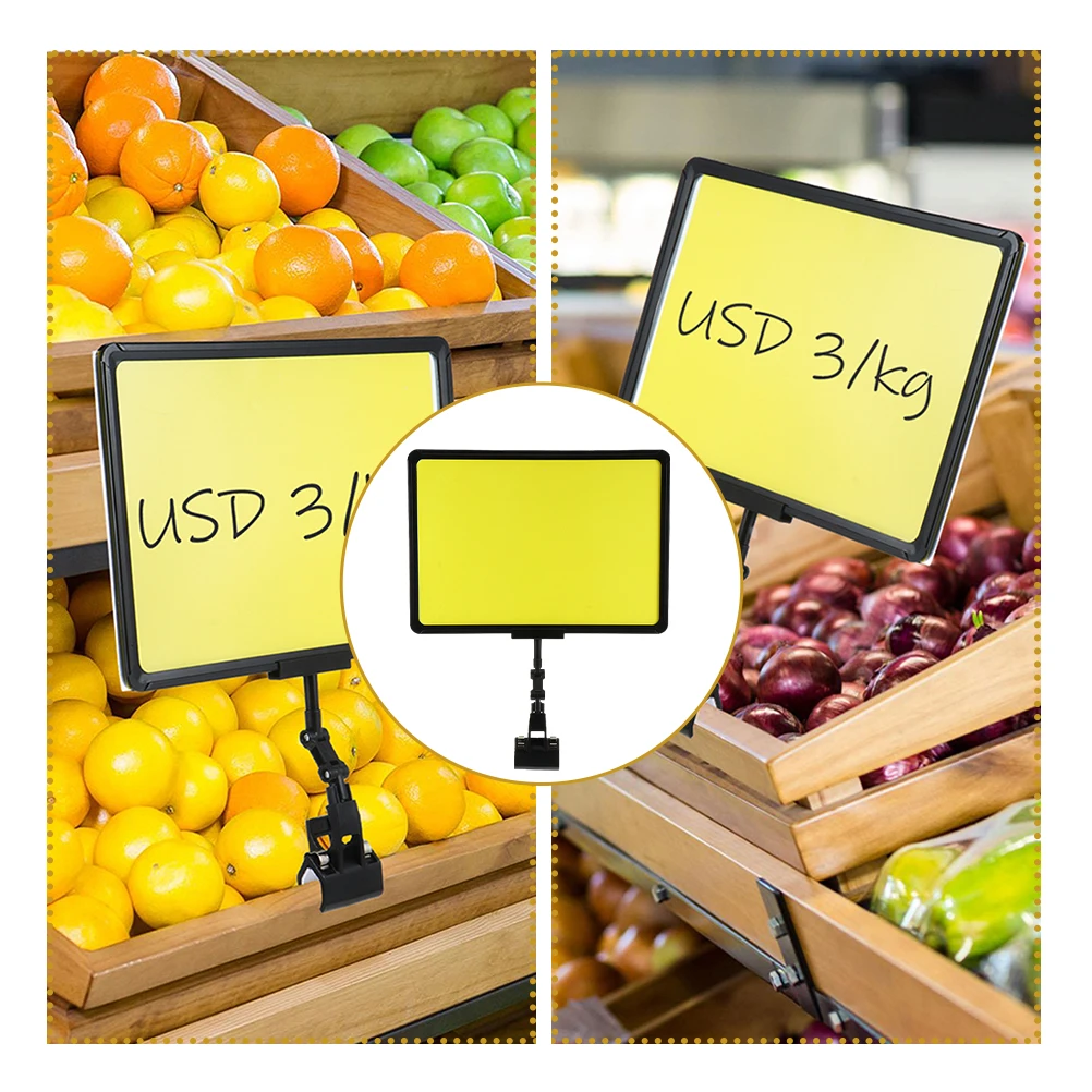 3 Pcs Price Tag Multi function Sign Holder Food Labels Vertical Fruit Display Reusable Clip Safe Light Material Wear
3 Pcs Price Tag Multi function Sign Holder Food Labels Vertical Fruit Display Reusable Clip Safe Light Material Wear