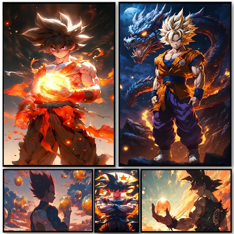 Hot Anime Poster Dragon Ball Decoration Pictures Goku Cartoon Character Picture Children Bedroom Decor Modular Painting Hanging
Hot Anime Poster Dragon Ball Decoration Pictures Goku Cartoon Character Picture Children Bedroom Decor Modular Painting Hanging
